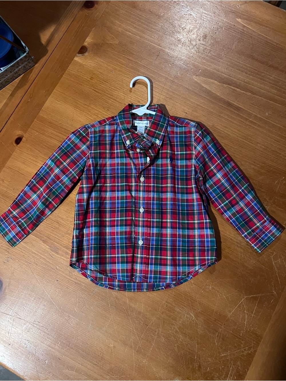 Ralph Lauren Kids Red & Green Plaid Button-Down Shirt